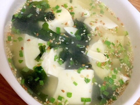 豆腐とわかめのごまスープ♡